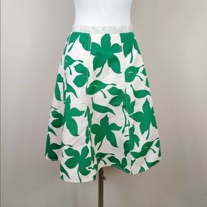 Banana Republic leaf pattern A line skirt SIZE 4